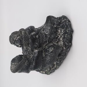 Soapstone Sculpture Inuit Man and Woman in Canoes - A Wolf Original